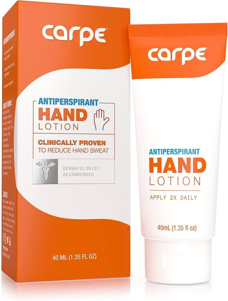 Carpe Antiperspirant Hand Lotion, A dermatologist-recommended, non-irritating, smooth lotion that... | Amazon (US)
