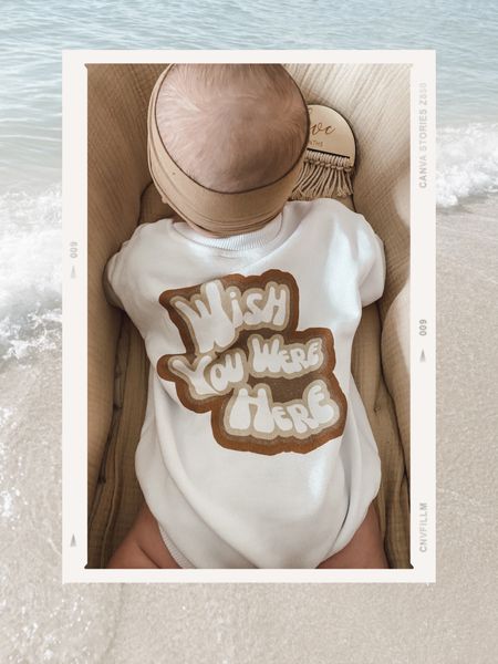 Beach baby bubble romper for girls or boys! This is so cute and has a smiley face on the corner in the front! Trendy baby clothes, baby clothes, baby outfits 

#LTKkids #LTKbaby #LTKfamily