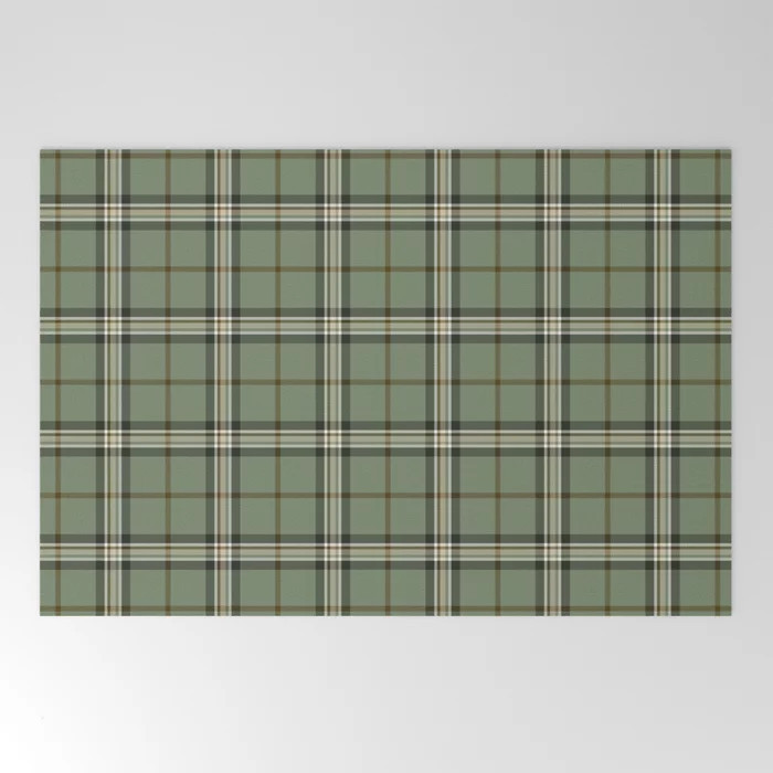 Meadows Plaid Welcome Mat | Society6
