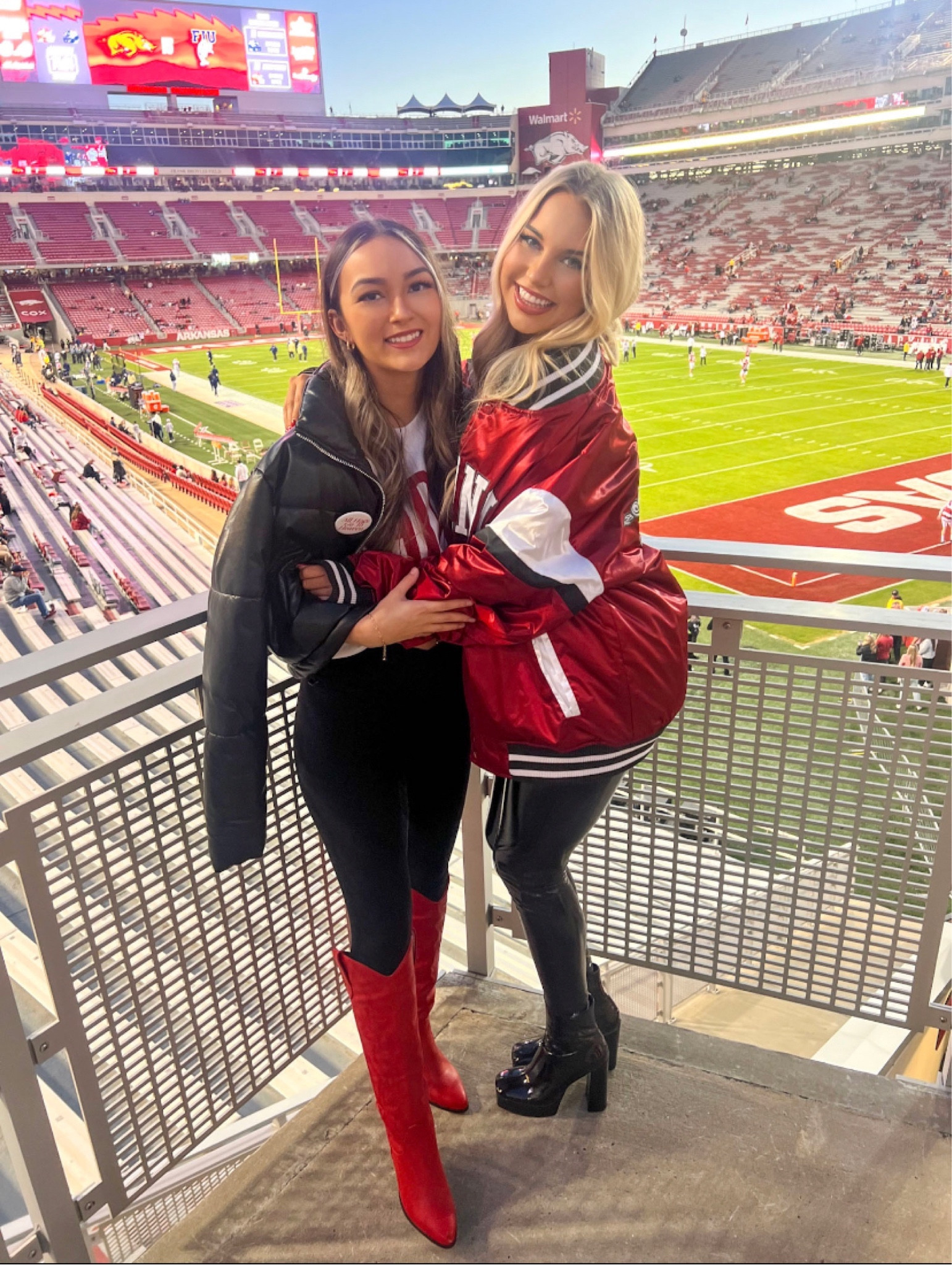 game days in Arkansas ❤️🐗

red cowboy boots. football outfit. football game. leather puffer. amazon outfit

#LTKstyletip