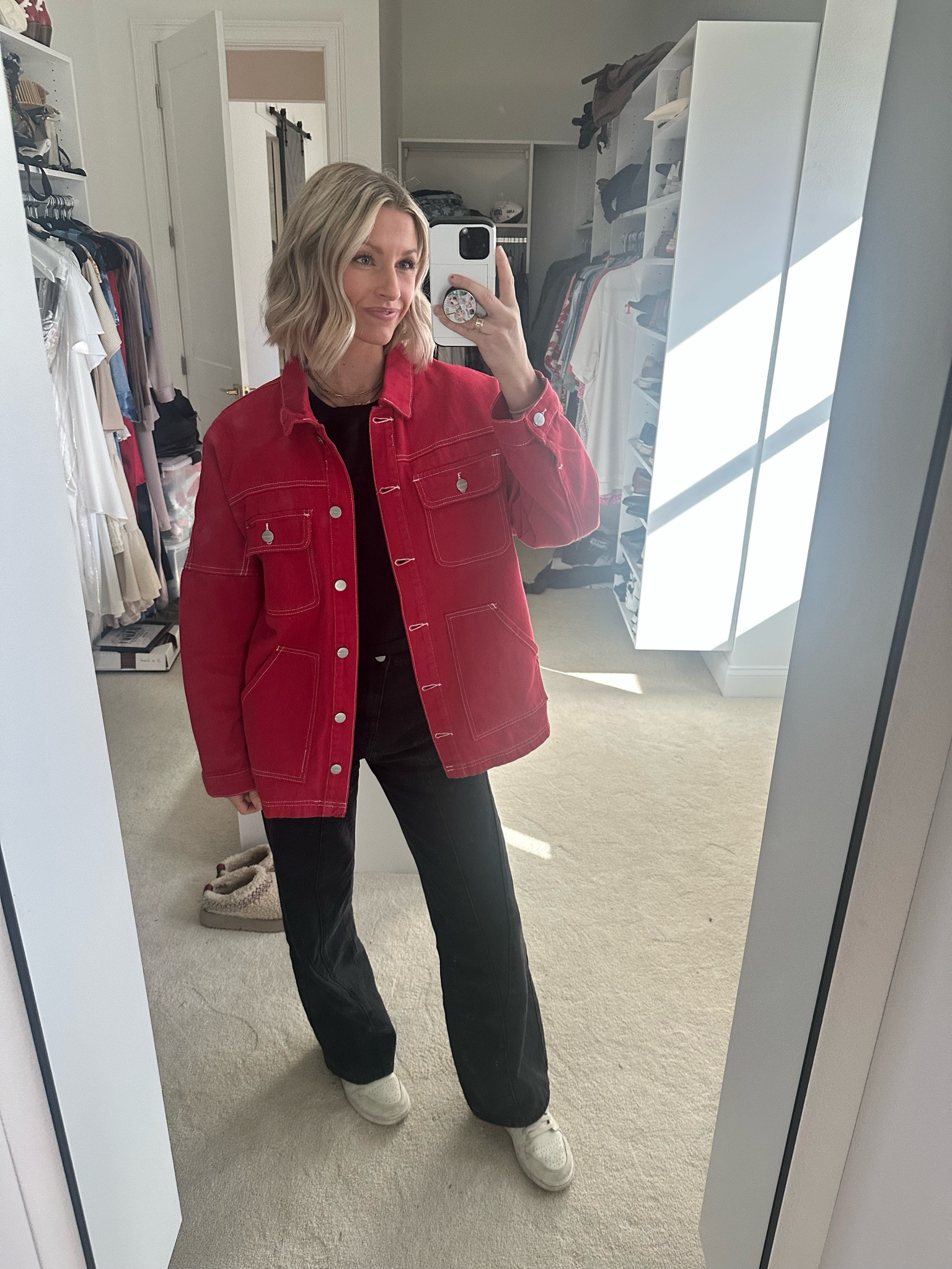 Obsessed with the red denim jacket I got for Christmas! Also my new favorite jeans under $30!

#LTKFindsUnder50 #LTKFindsUnder100 #LTKStyleTip