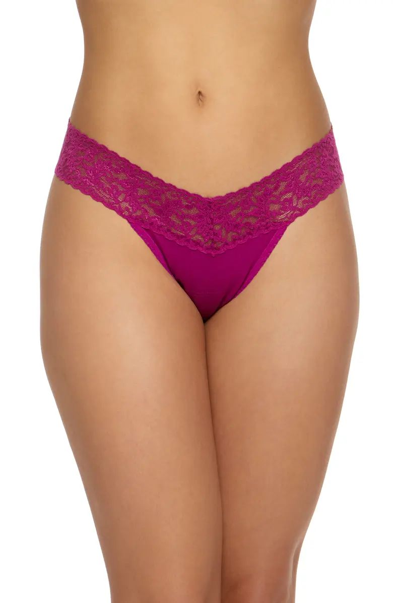 Stretch Cotton Low Rise Thong | Nordstrom