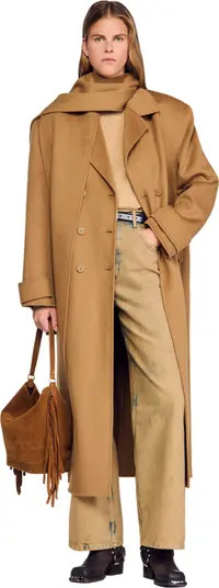 SANDRO Oversized wool coat | Nordstrom | Nordstrom