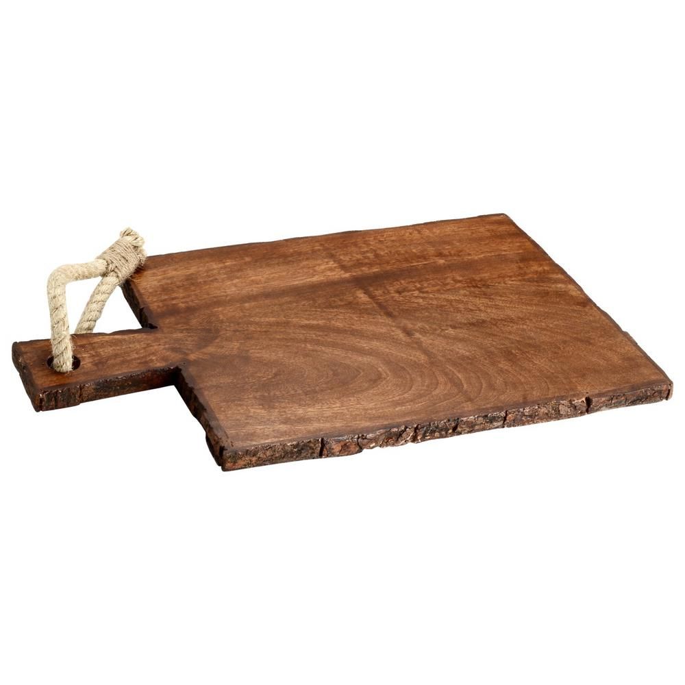 Mascot Hardware Rectangle Wooden Cutting Board with Tied Rope | The Home Depot