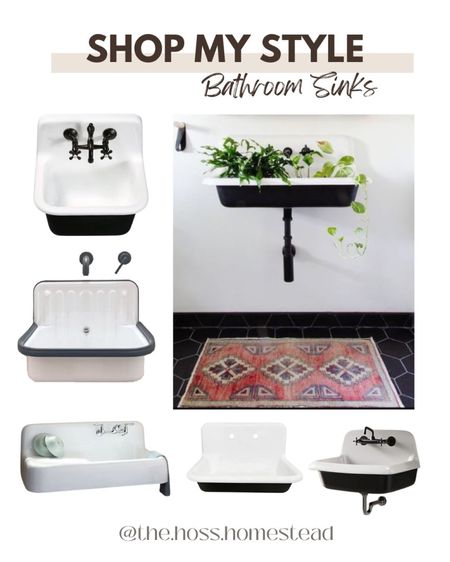 I get so many requests for my bathroom sink! Here are some ideas for your bathroom or laundry room sink in the same classic white and black color and shape! 

Bathroom sink, laundry sink, black and white decor, utility sinks, bathroom style 

#LTKhome