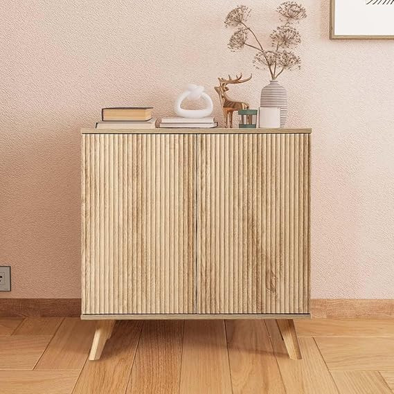 Accent Storage Cabinet, Modern Accent Buffet Cabinet with Adjustable Shelves, Freestanding Sidebo... | Amazon (US)