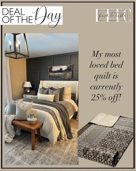 Deal of the Day. Follow @farmtotablecreations on Instagram for more inspiration.

My most loved Kantha quilt is currently on sale! Biggest discount I’ve seen.  Limited time offer  

Bedroom Finds. Bedroom Quilt. Bedding. Summer Bedding. Spring Bedding  

#LTKStyleTip #LTKSaleAlert #LTKHome