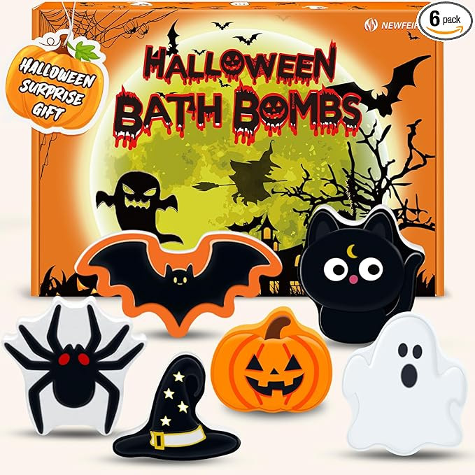 Halloween Bath Bombs Set for Kids, Boo Basket Stuffers for Women, Boys & Girls Spooky Celebration... | Amazon (US)