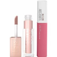 Maybelline Lifter Gloss and Superstay Matte Ink Lipstick Bundle (Diverse Tinten) - 125 Inspirer | LOOKFANTASTIC NL