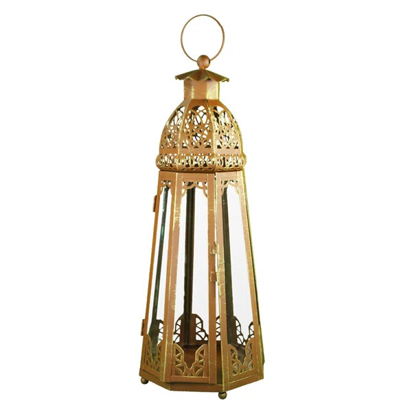 Metal and Glass Lantern | Wayfair North America