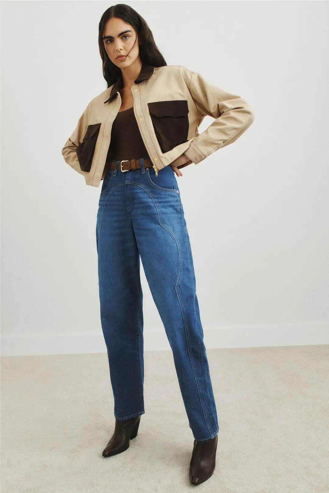 WRANGLER Front Seam Barrel Jeans | Rent the Runway