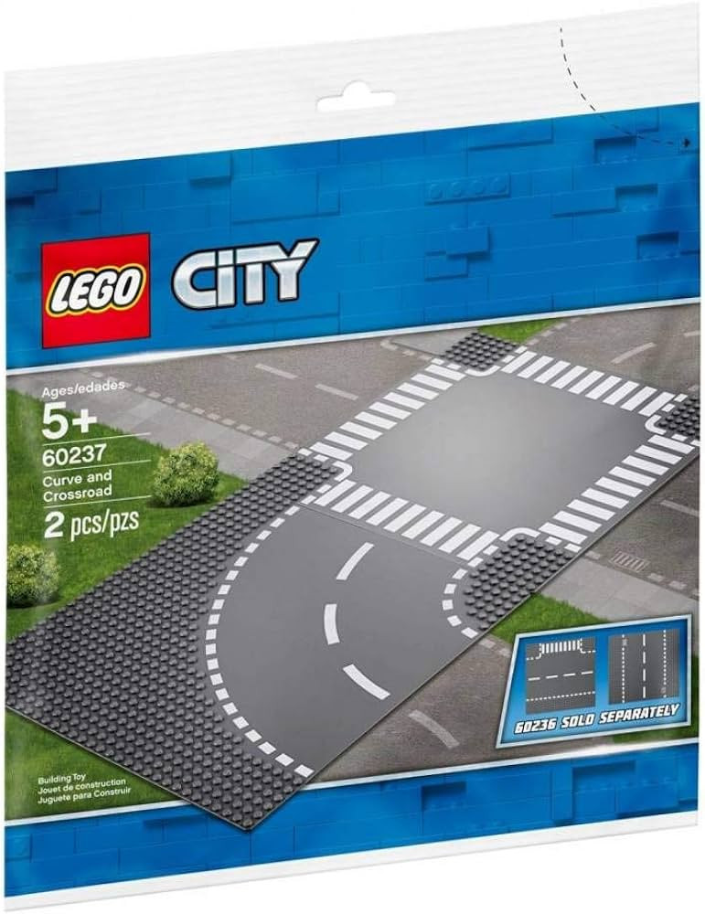 LEGO City Curve and Crossroad 60237 Building Kit (2 Pieces) | Amazon (US)