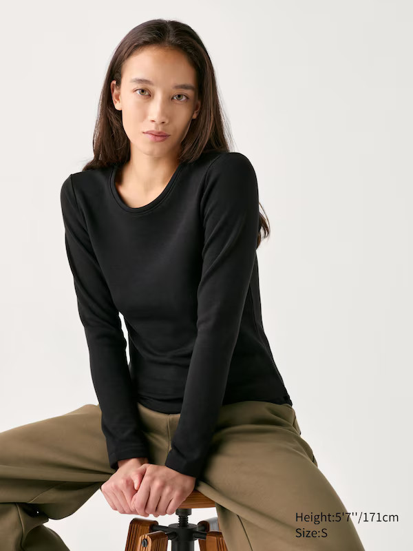 HEATTECH Ultra Warm Crew Neck T-Shirt | UNIQLO (UK)
