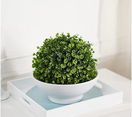 11" Real Touch Eucalyptus Sphere by Valerie - QVC.com | QVC