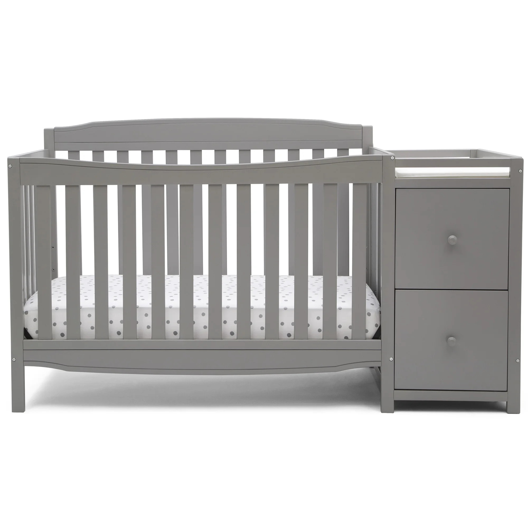 Delta Children Mason 6-in-1 Convertible Crib and Changer, Grey - Walmart.com | Walmart (US)