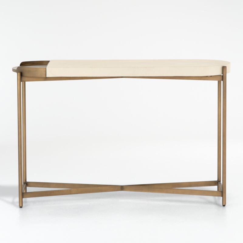 Laurie White Console Table | Crate and Barrel | Crate & Barrel