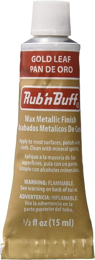 AMACO Rub 'n Buff Wax Metallic Finish, Gold Leaf, 0.5-Fluid Ounce | Amazon (US)
