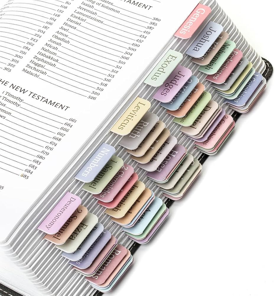 Mr. Pen- Bible Tabs, 75 Tabs, Minimal Morandi, Laminated Bible Tabs for Women and Men, Bible Tabs... | Amazon (US)