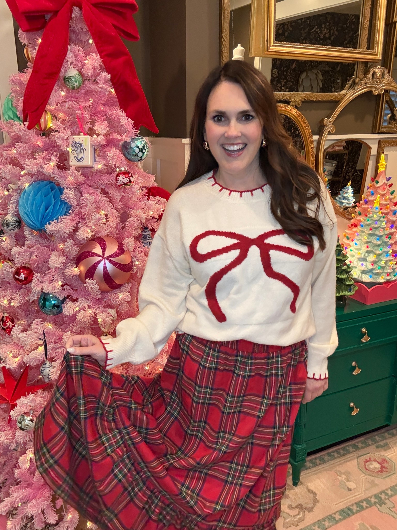 Loving this holiday look from CupShe! Classic tartan plaid skirt paired with super soft bow sweater, a perfect Christmas party outfit! 


#LTKFindsUnder50 #LTKSeasonal #LTKHoliday