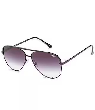 Quay Australia High Key Mini Mirrored Aviator Sunglasses - Black/Fade | Dillards