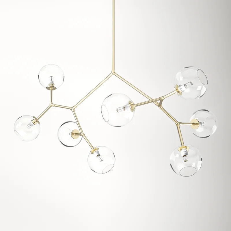 Vera 8 - Light Dimmable Modern Linear Chandelier | Wayfair North America