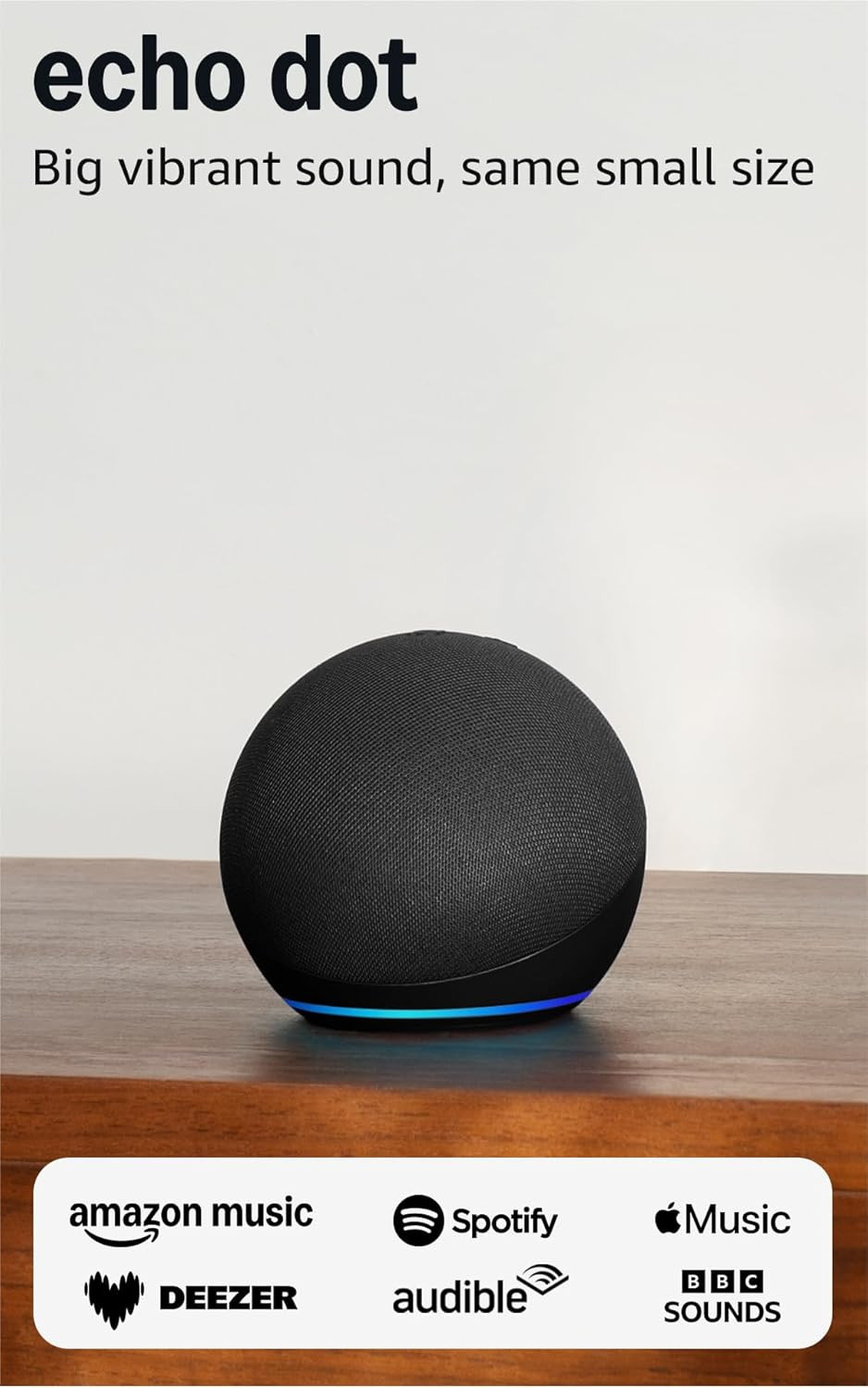 Echo Dot (Newest gen) | Bluetooth smart speaker with big vibrant sound and Wi-Fi | Charcoal, with Alexa+ Early Access | Amazon (UK)