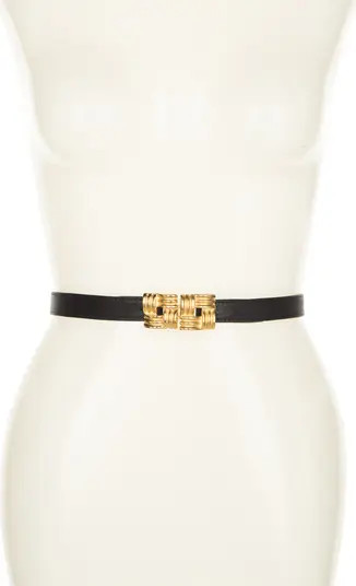 Square Buckle Leather Belt | Nordstrom