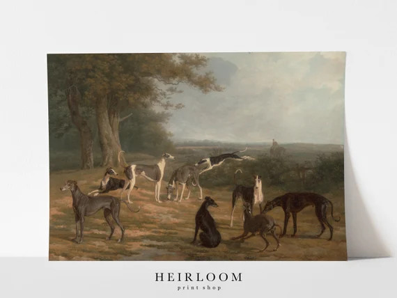 Dog Art | Animal Painting | Wall Decor | Vintage Art Prints | FINE ART PRINTS | Nine | Etsy (US)