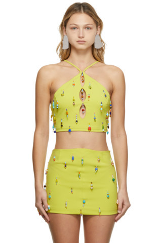 SSENSE Exclusive Beaded Cut-Out Top | SSENSE