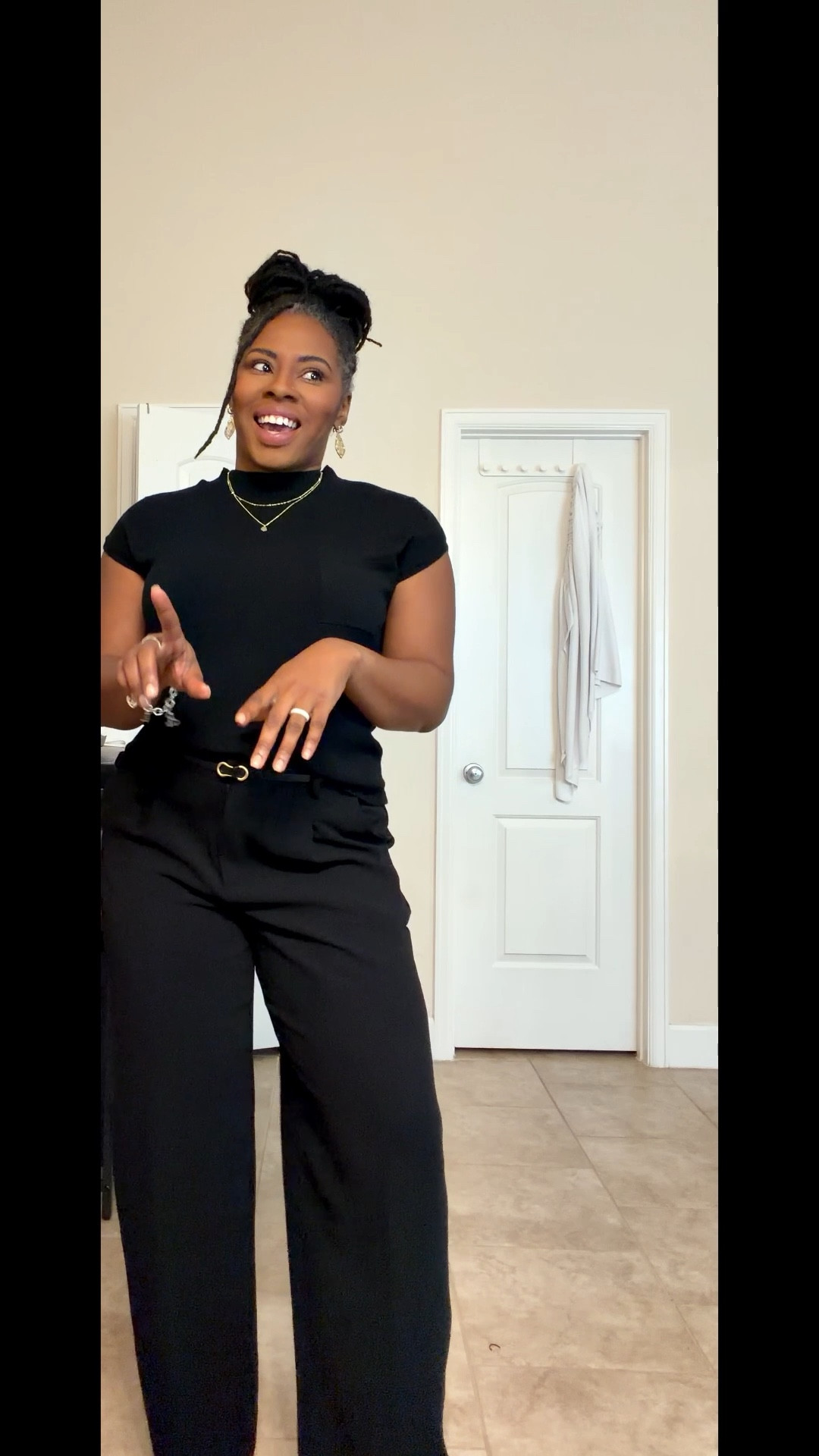 Black on black with a pop of red ❤️‍🔥 Amazon trousers, gold details, and my favorite knit top. Simple, sleek, and so good.

#AllBlackOutfit #ChicStyle #AmazonFashion #AmazonFinds #DateNightOutfit #BlackAndGold #RedHeels #MinimalStyle #EffortlessChic #OOTD #LTKStyle #LTKFashion #FallStyle

#LTKWorkwear #LTKootd #LTKgrwm