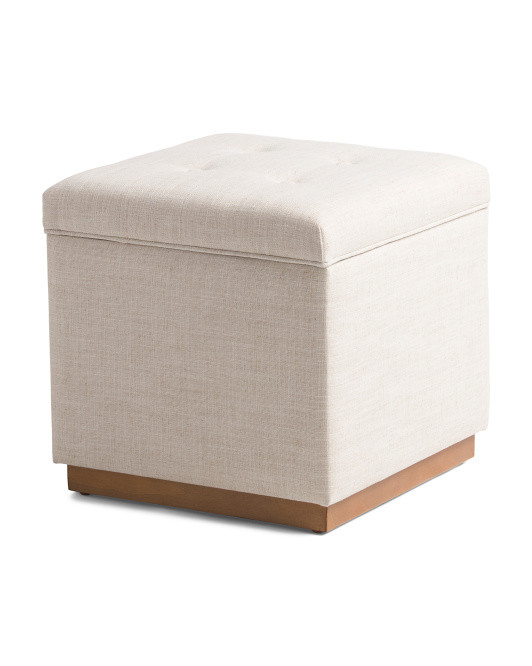 Slub Linen Ottoman | TJ Maxx