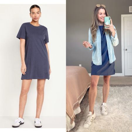 Old Navy T-Shirt Dress: how I styled it
Old Navy 50% off everything sale, happening now!
T-Shirt dress with chambray shirt and Adidas sneakers.

#LTKstyletip #LTKover40 #LTKfindsunder50