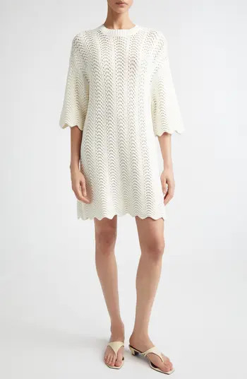 WAFA Ottoman Pointelle Sweater Dress | Nordstrom