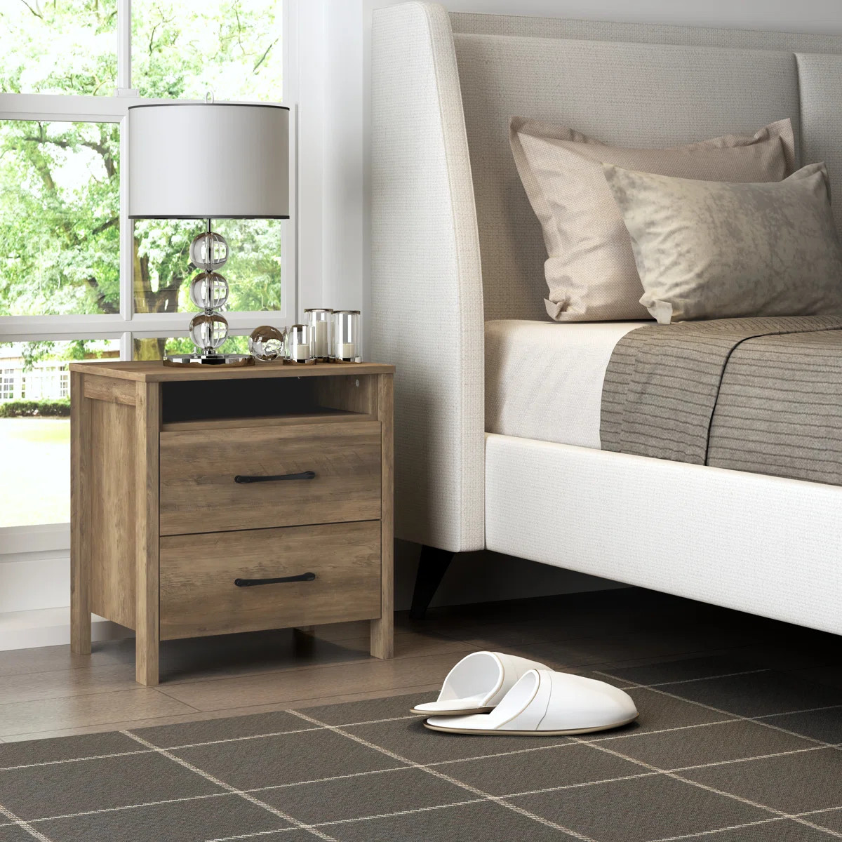 Wade Logan® Allysyn 22.7" 2 Drawer Nightstand & Reviews | Wayfair | Wayfair North America