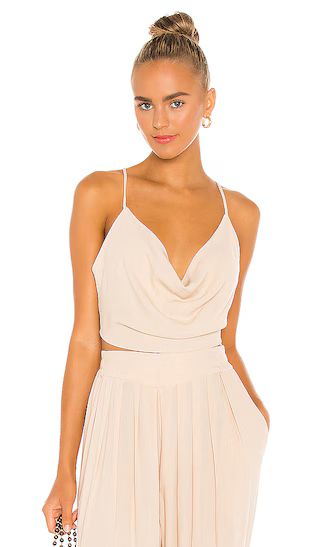 Polina Solid 70s Cowl Neck Cami in Doe | Revolve Clothing (Global)