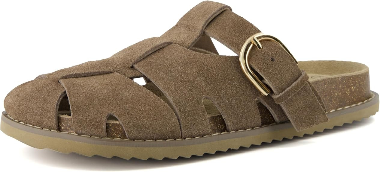 CUSHIONAIRE Benson Women’s Fisherman Clog – Suede Slip-On Sandal with Adjustable Buckle & Con... | Amazon (US)