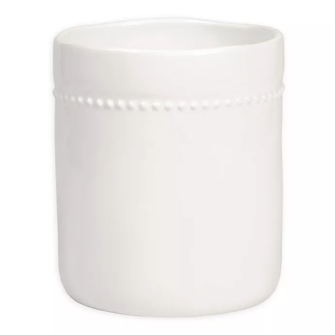 Modern Farmhouse Home Organic Bead Utensil Crock in White | Bed Bath & Beyond