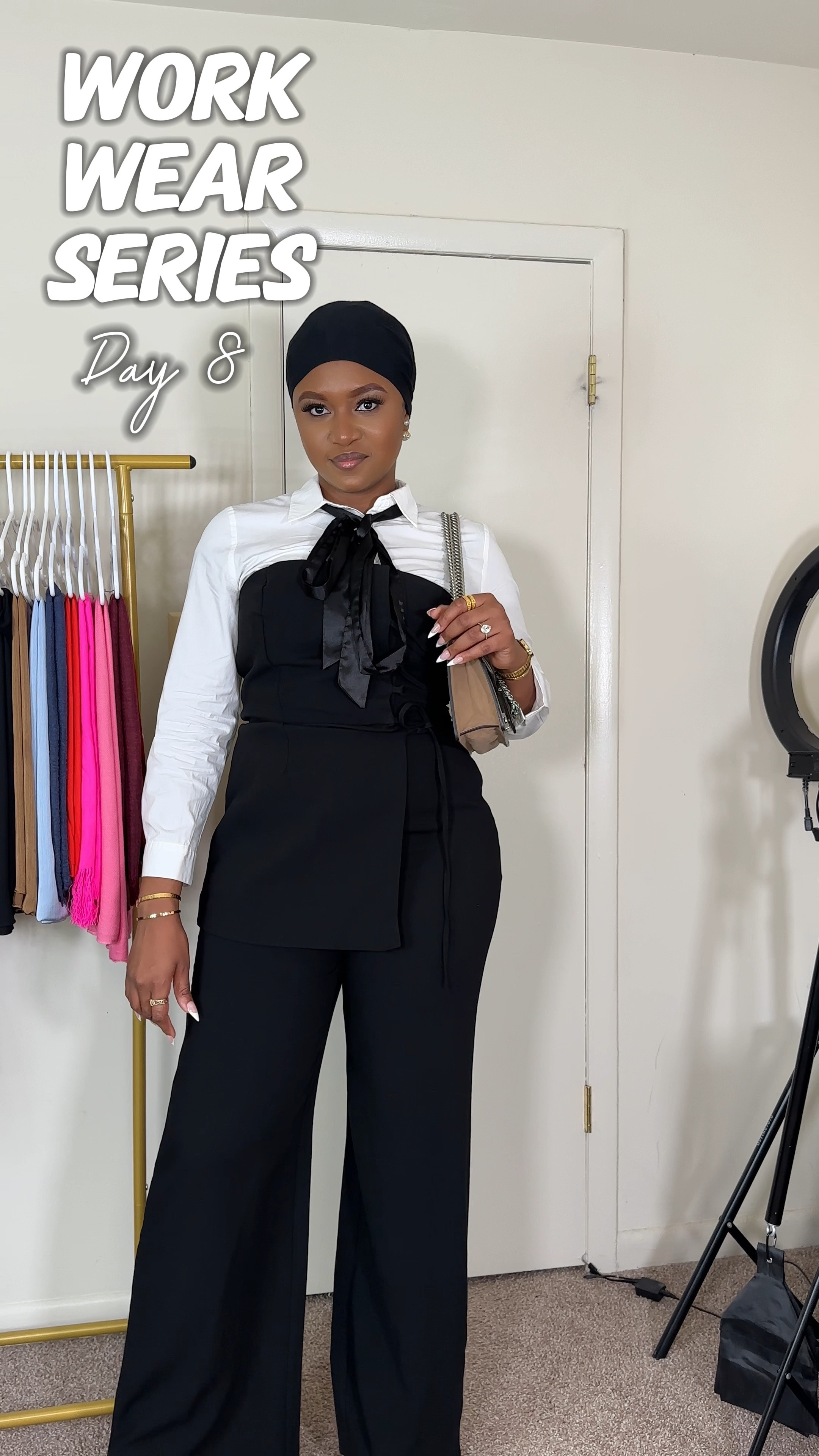 🖤🤍 When in doubt, jumpsuit it out! 😉✨ Workwear edit, Work outfit, office outfit, white shirt, blazer, slingback heels, work bag, corporate fashion 

#LTKStyleTip #LTKWorkwear #LTKVideo