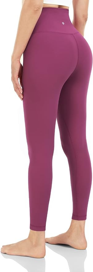 HeyNuts Pure&Plain 7/8 High Waisted Athletic Leggings for Women, Buttery Feeling Workout Tummy Co... | Amazon (US)
