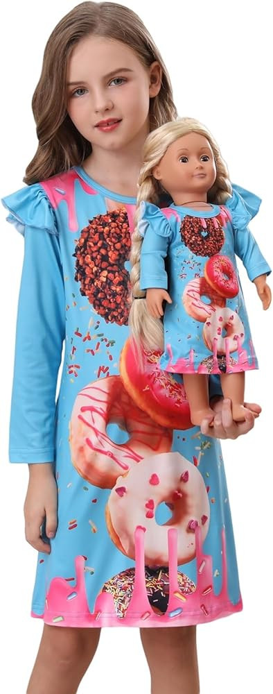 Bow Dream Toddler Girls Dress and Matching American Girl Clothes for Girls Party Birthday Cute Do... | Amazon (US)