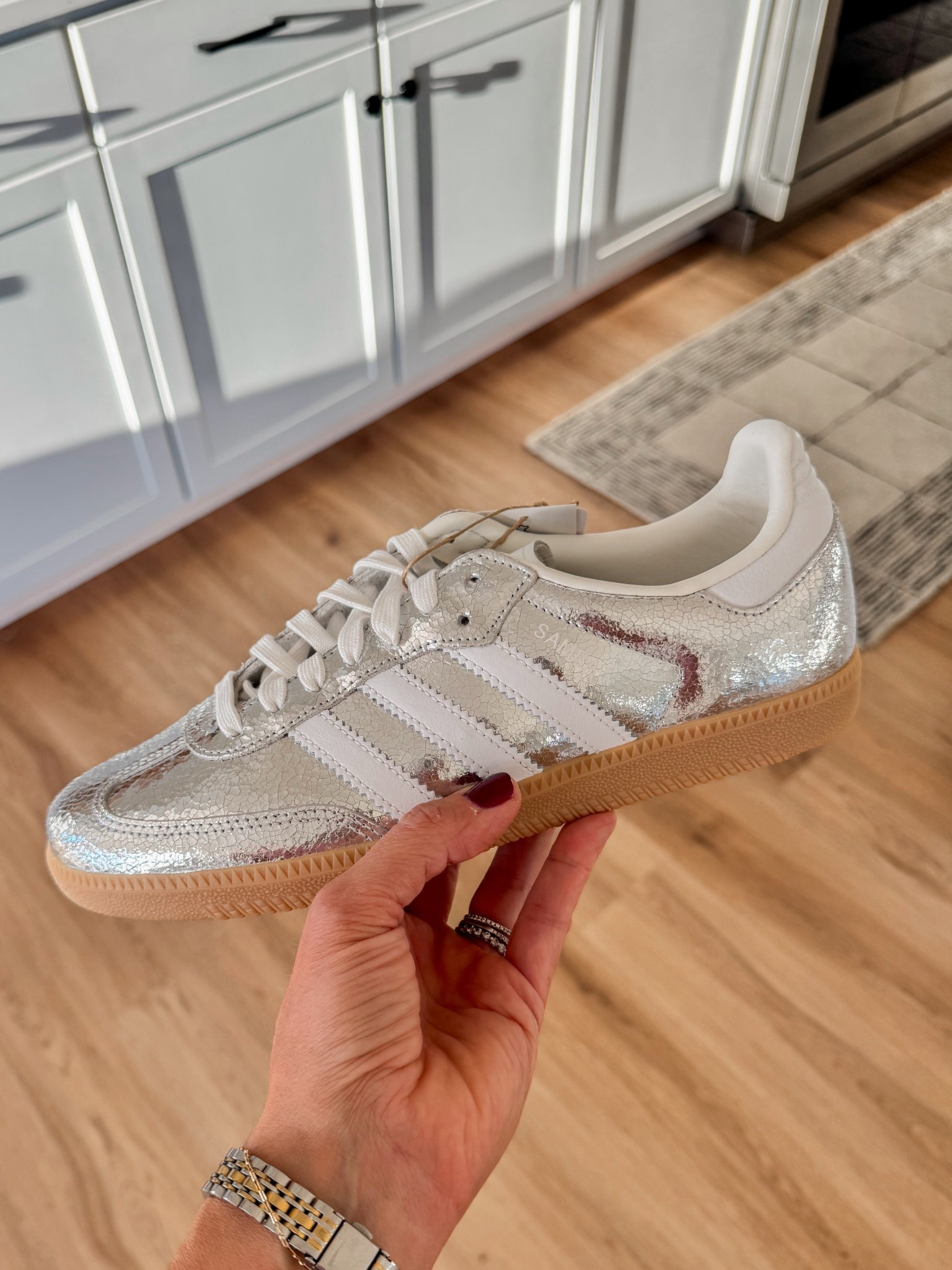 These silver adidas are just too good 😍😍😍 also available in gold! 

#LTKShoeCrush #LTKSeasonal #LTKHoliday