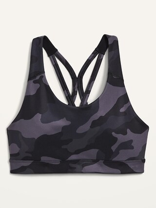 Medium-Support PowerPress Strappy Sports Bra for Women 2X-4X | Old Navy (US)