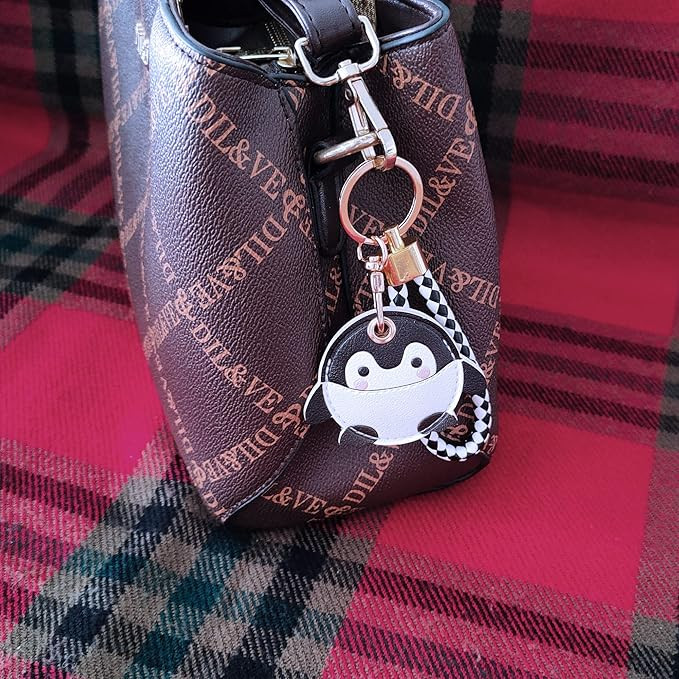 2 Pack Leather Airtag Keychain Case Holder, Cute Kawaii Accessories Suitable for Airtag (Grey Pen... | Amazon (US)