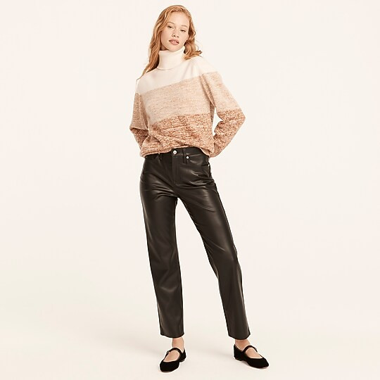 High-rise '90s classic straight vegan leather pant | J. Crew US