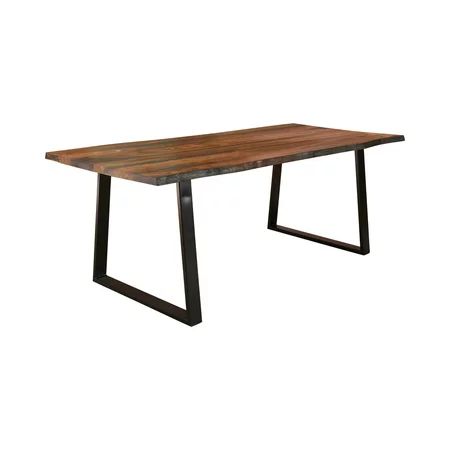 Ditman Live Edge Dining Table Grey Sheessam and Black | Walmart (US)