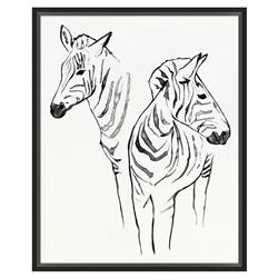 Madden Modern Classic Zebra Framed Art - II | Kathy Kuo Home