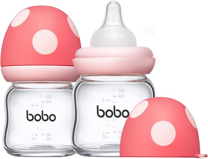 YOHKOH Natural Glass Baby Bottle with Level 2 Medium Flow Nipple, Newborn Anti-Colic Baby Bottles... | Amazon (US)