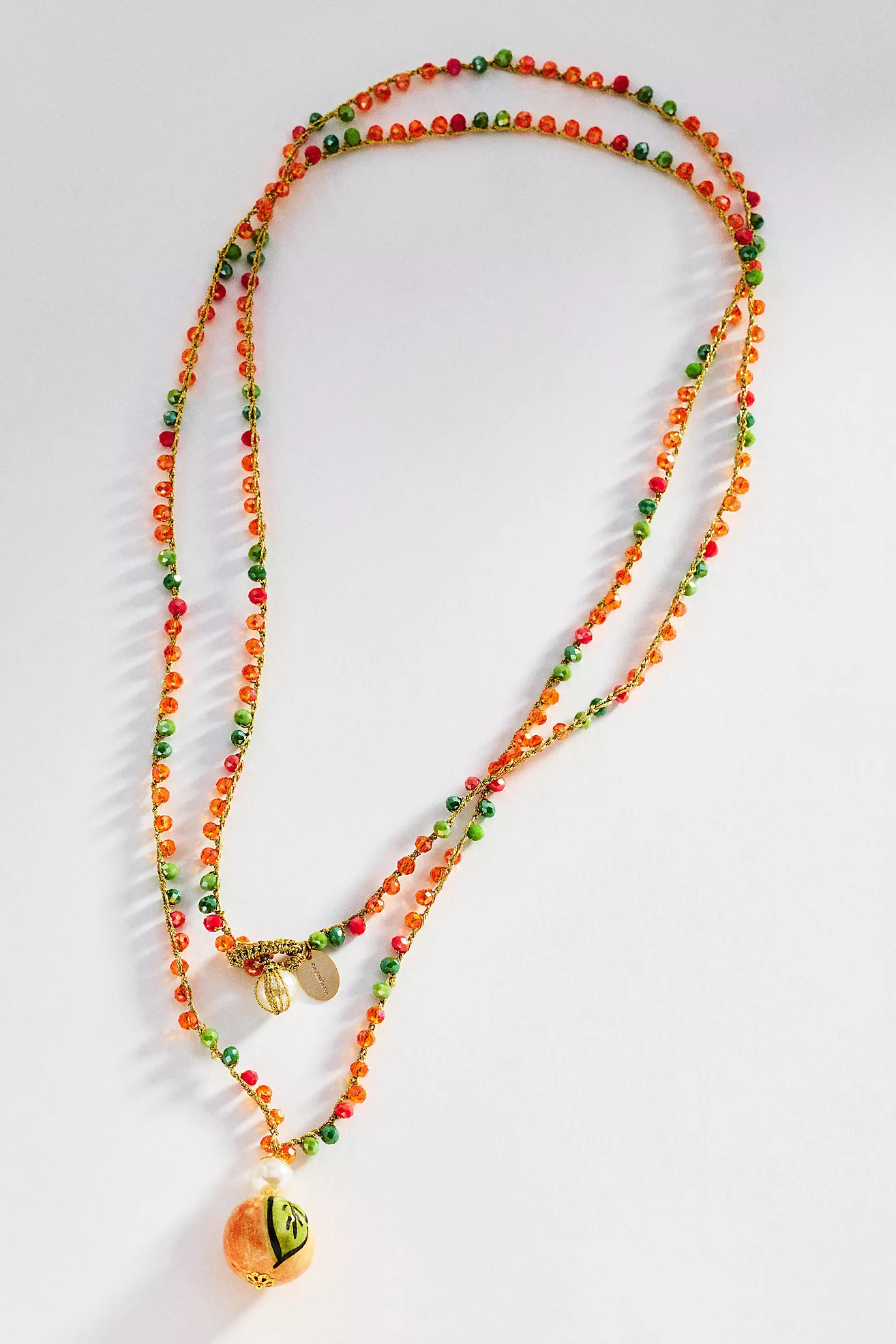 CASHFANA Fruit Pendant Beaded Necklace | Anthropologie (US)