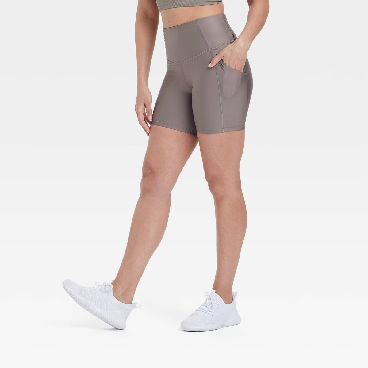 Women's Effortless Support High-Rise Pocketed Bike Shorts 6" - All In Motion™ | Target