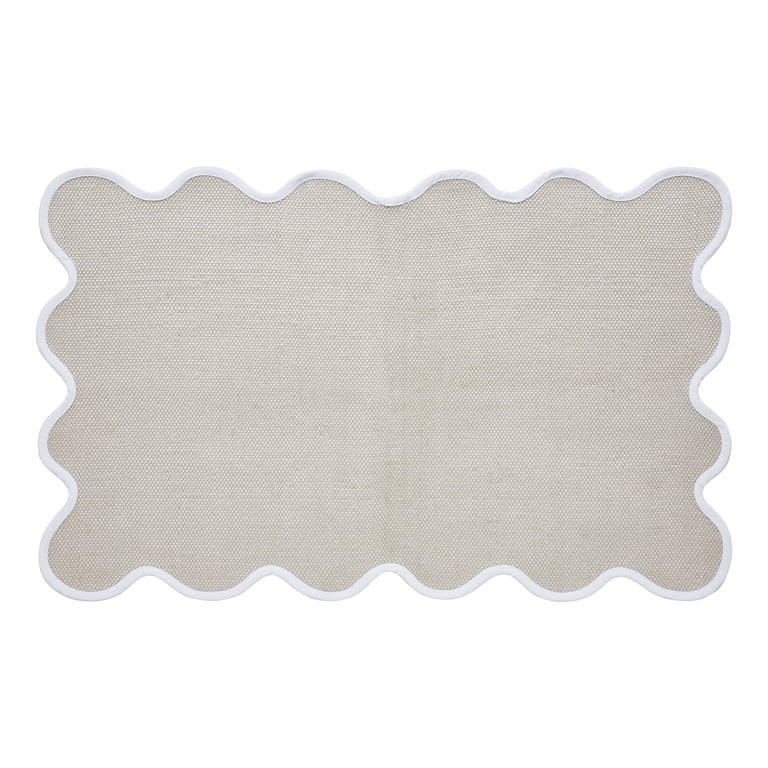 My Texas House Taupe Scallop Indoor/Outdoor Layering Rug, 24" x 38" | Walmart (US)